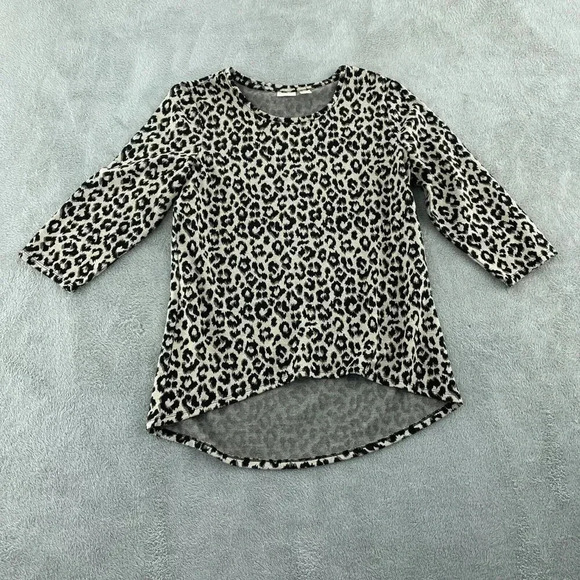 Chicos Leopard Print 3/4 Sleeve Tunic Top Size 1 (M) Polyester/Rayon 0478 - Picture 1 of 8